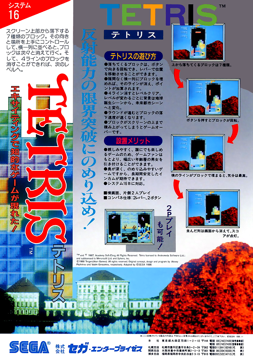 Tetris (cocktail set 2) flyer