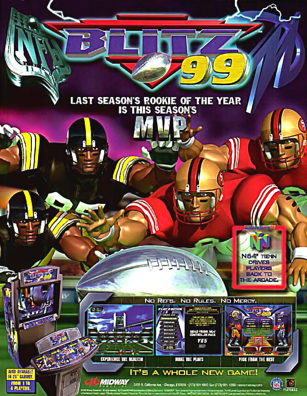 NFL Blitz '99 (ver 1.30, Sep 22 1998) flyer