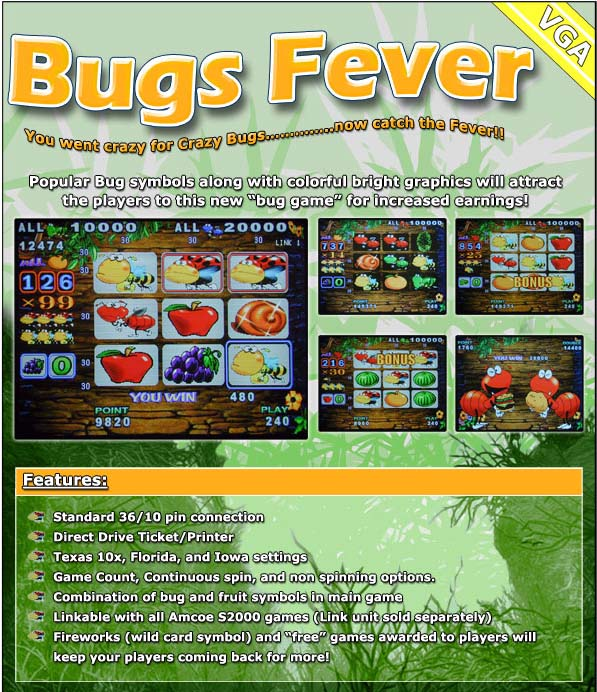 Bugs Fever (Version 1.7R CGA) flyer