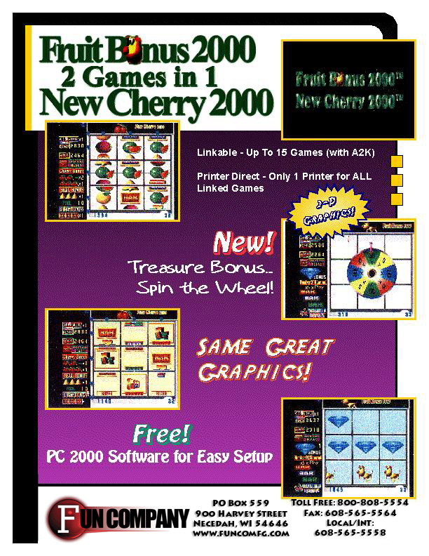 Fruit Bonus 2000 / New Cherry 2000 (Version 4.4E Dual) flyer