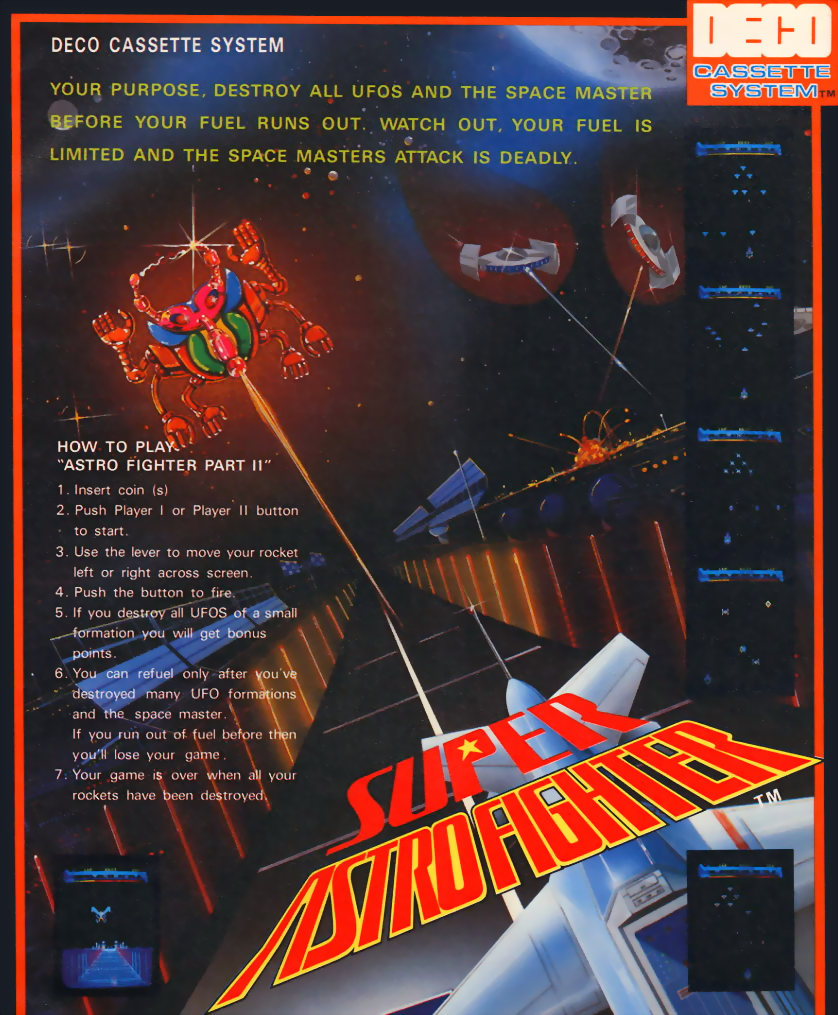 Super Astro Fighter (DECO Cassette) (US) flyer