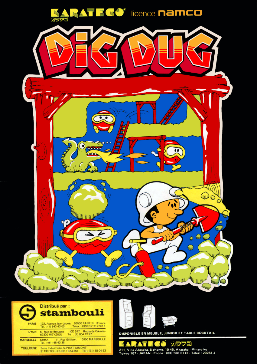 Dig Dug (Atari, rev 1) flyer