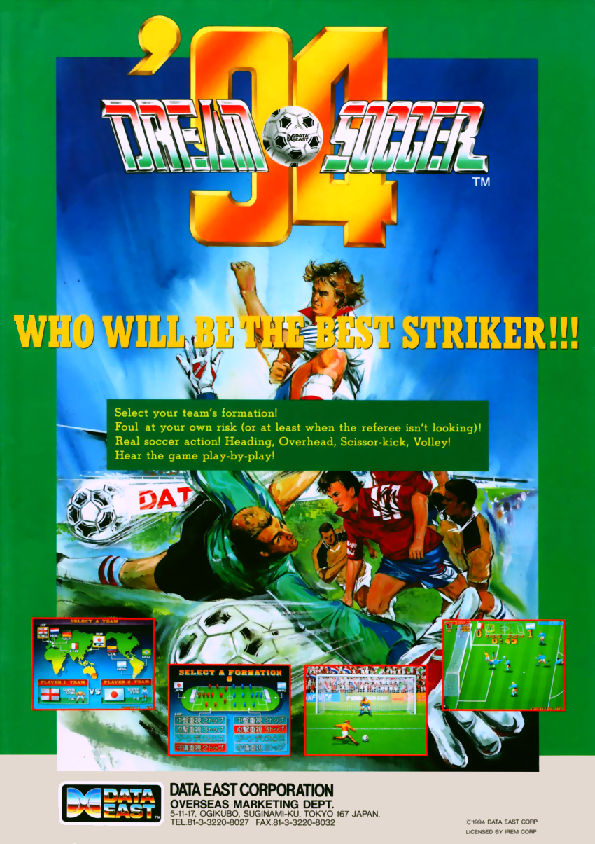 Dream Soccer '94 (World, M107 hardware) flyer