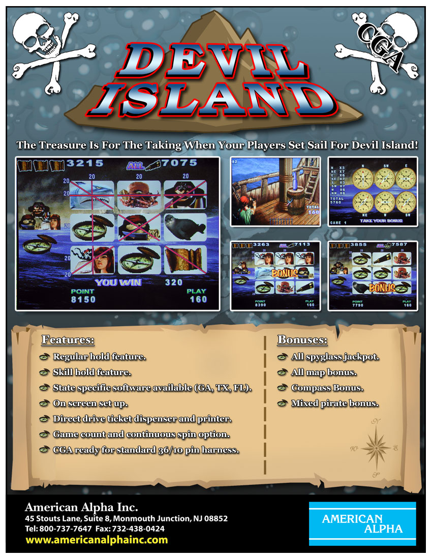 Devil Island (Version 1.4R CGA) flyer