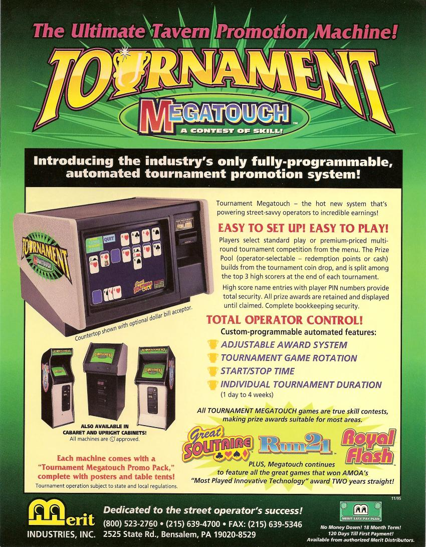 Megatouch III Tournament Edition (9255-30-01 ROE, Standard version) flyer