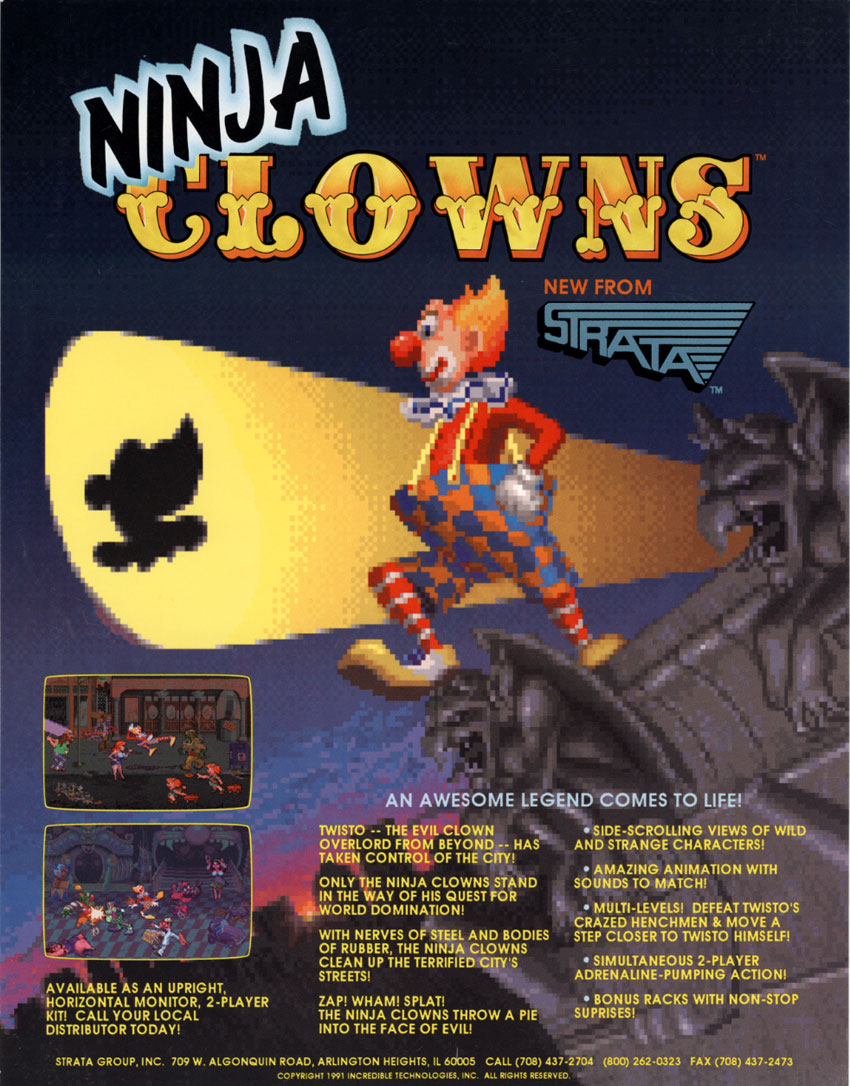 Ninja Clowns (08/27/91) flyer