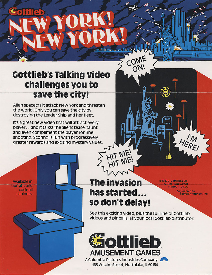 New York! New York! (Gottlieb) flyer