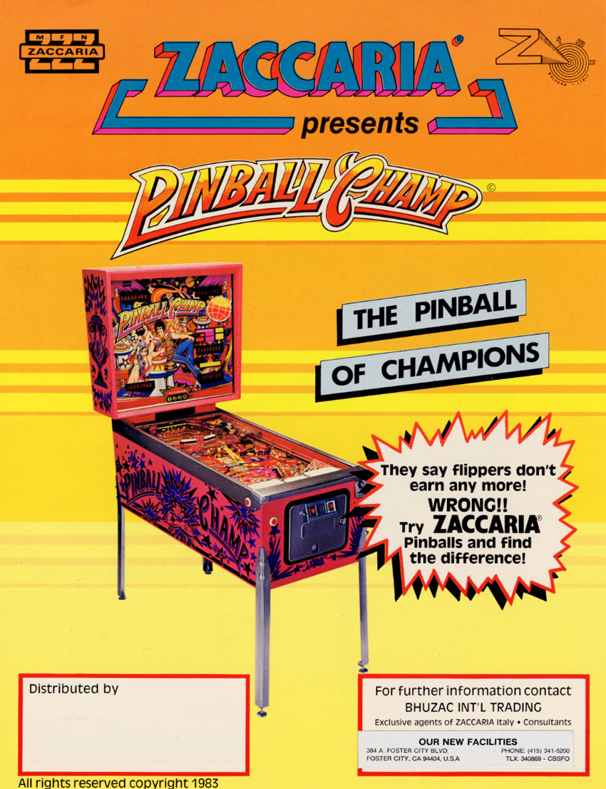 Pinball Champ flyer