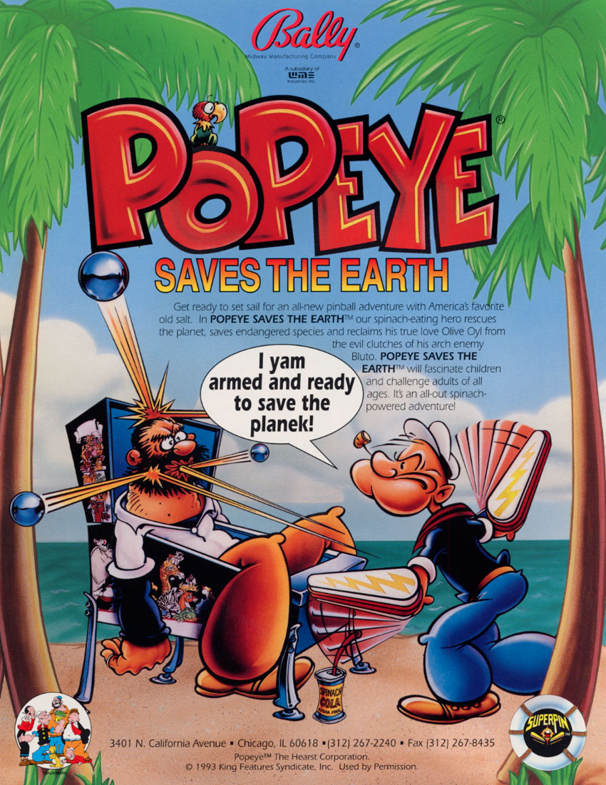 Popeye Saves The Earth (LX-5) flyer