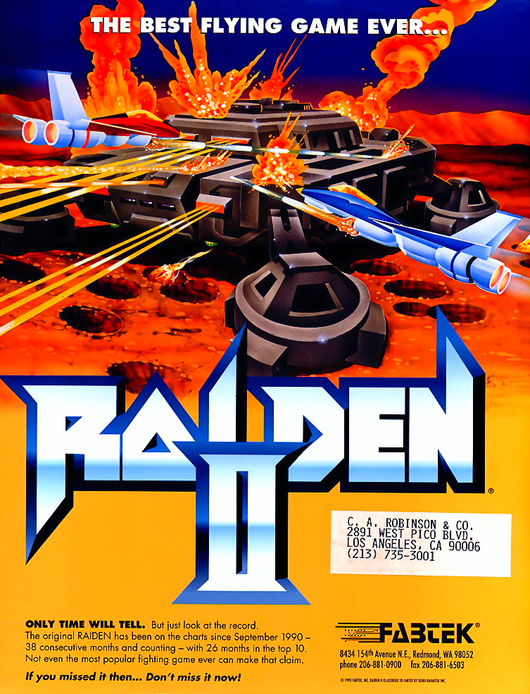 Raiden II (US, set 1) flyer