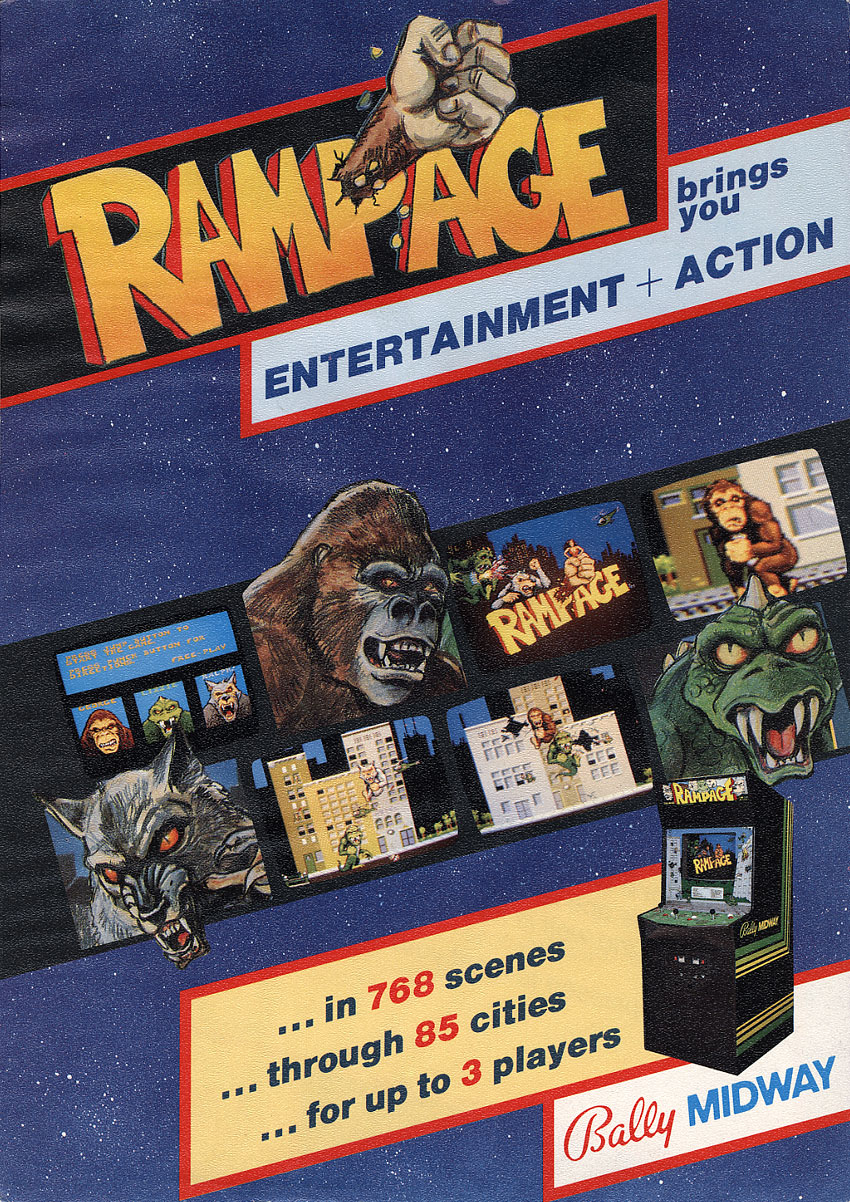 Rampage (Rev 3, 8/27/86) flyer