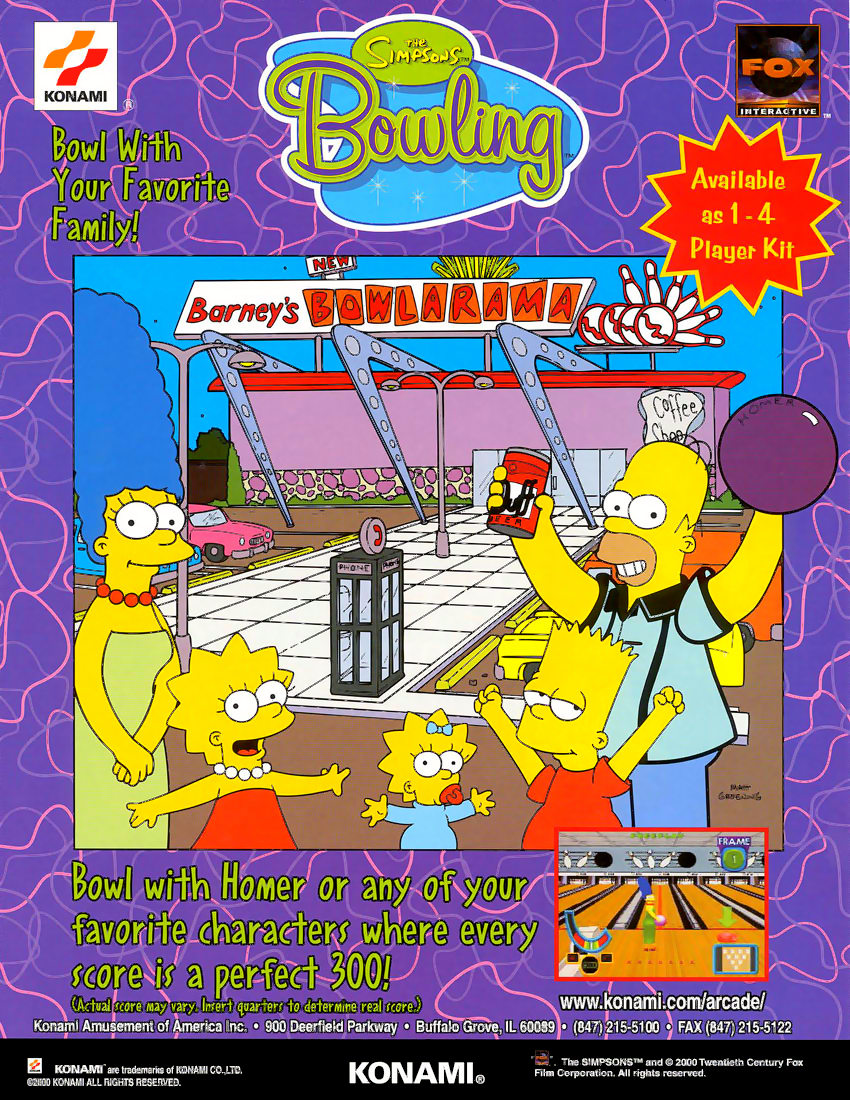 Simpsons Bowling (GQ829 UAA) flyer