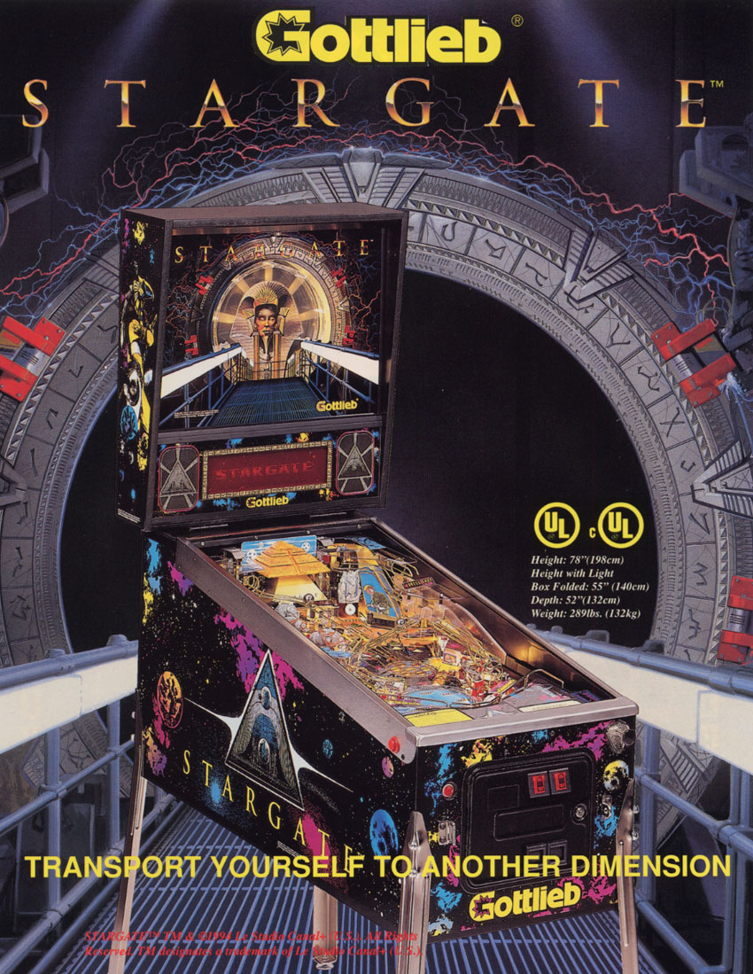 Stargate (Pinball) flyer