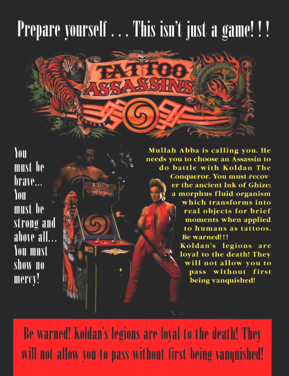 Tattoo Assassins (US prototype) flyer