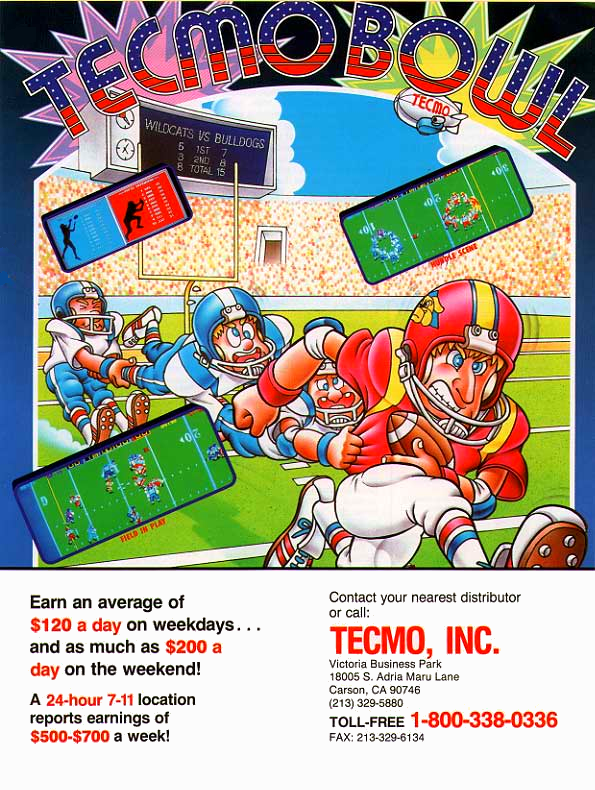 Tecmo Bowl (Japan) flyer