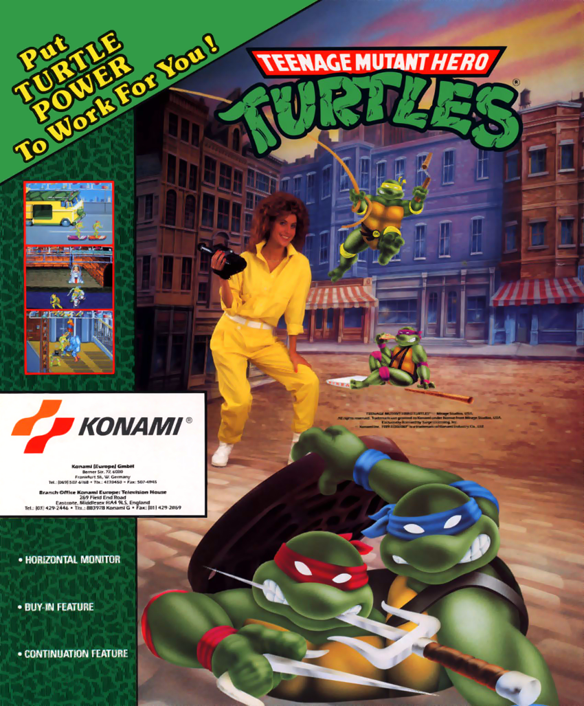 Teenage Mutant Hero Turtles (UK 2 Players, version U) flyer
