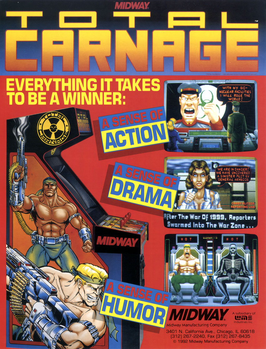 Total Carnage (rev LA1 03/10/92) flyer