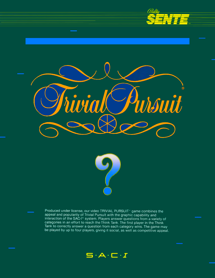 Trivial Pursuit (Think Tank - Genus Edition) (12/14/84) flyer