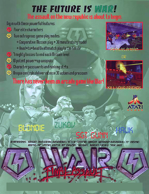 War: The Final Assault (EPROM 1.9 Mar 25 1999, GUTS 1.3 Apr 20 1999, GAME Apr 20 1999) flyer
