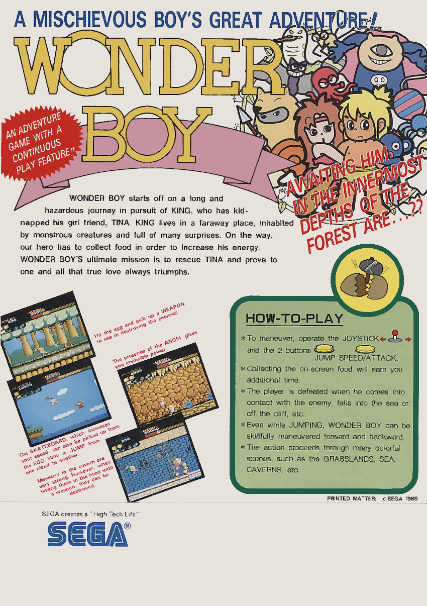 Wonder Boy (set 1, 315-5177) flyer