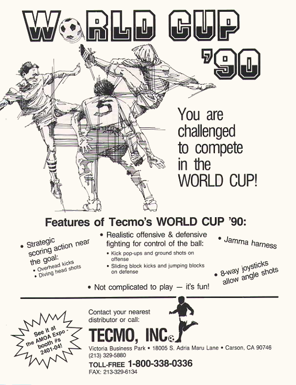 Tecmo World Cup '90 (Euro set 1) flyer