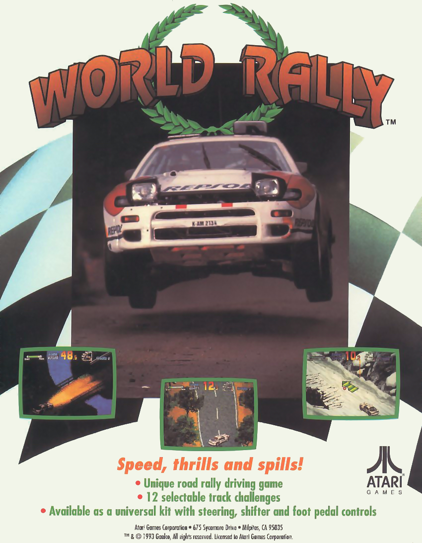 World Rally (Version 1.0, Checksum 0E56) flyer