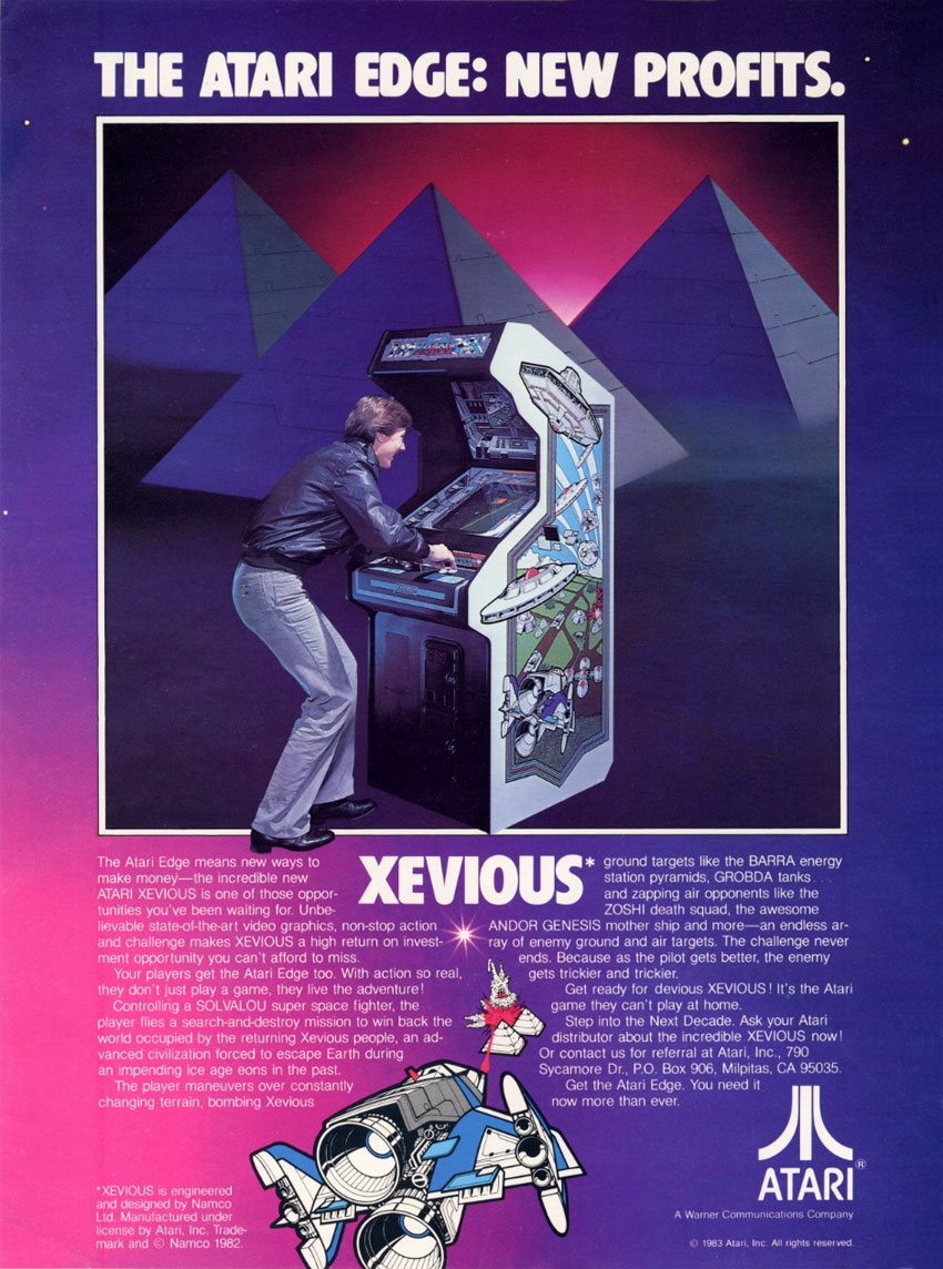 Xevious (Atari, Namco PCB) flyer