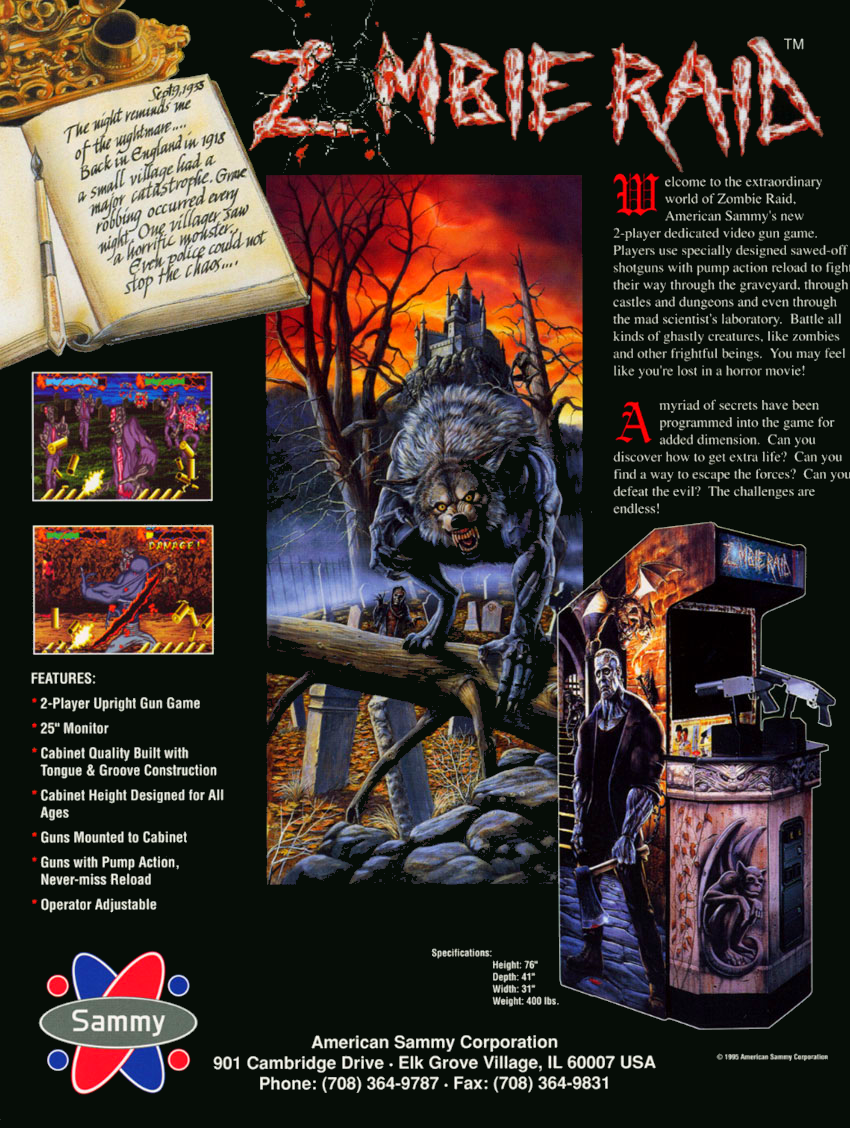 Zombie Raid (9/28/95, US) flyer
