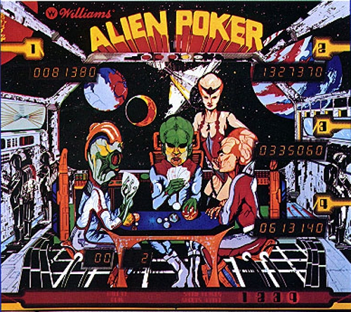 Alien Poker (L-6) Marquee