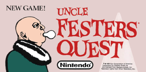 Uncle Fester's Quest: The Addams Family (PlayChoice-10) Marquee