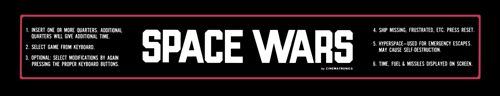 Space Wars Marquee