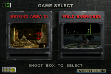 Area 51: Site 4 (HD Rev 2.01, September 7, 1998) select screen