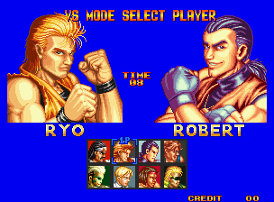Art of Fighting / Ryuuko no Ken (NGM-044 ~ NGH-044) select screen