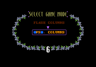 Columns II: The Voyage Through Time (World) select screen