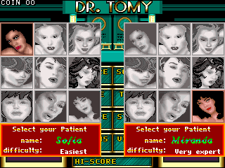 Dr. Tomy select screen
