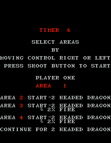 Dragon Spirit (new version (DS3)) select screen