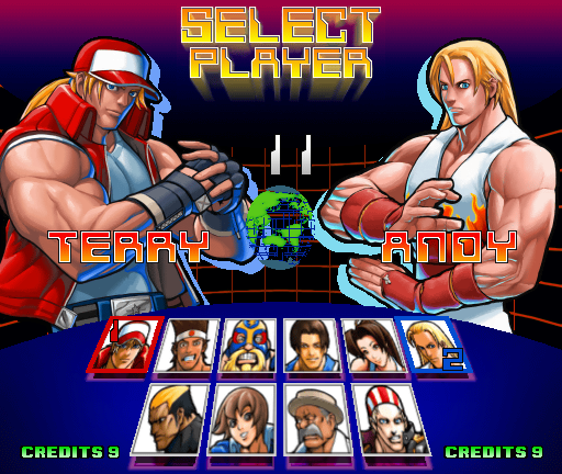 Fatal Fury: Wild Ambition (rev.A) select screen