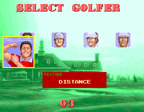 Golfing Greats select screen