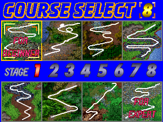 Mille Miglia 2: Great 1000 Miles Rally (95/05/24) select screen