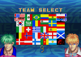 International Cup '94 (Ver 2.2O 1994/05/26) select screen
