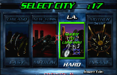 Invasion - The Abductors (version 5.0) select screen