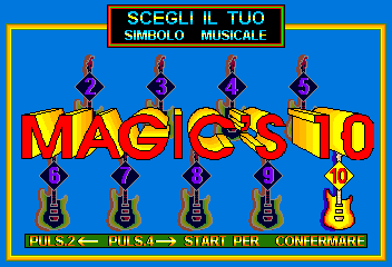 Magic's 10 (ver. 16.55) select screen