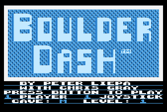 Boulder Dash (Max-A-Flex) select screen