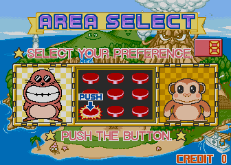 Monkey Mole Panic (USA) select screen