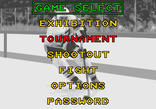 Mario Lemieux Hockey (Mega-Tech) select screen