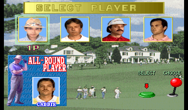 Konami's Open Golf Championship (ver EAE) select screen