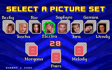 Pairs (V1.2, 09/30/94) select screen