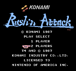 Rush'n Attack (PlayChoice-10) select screen