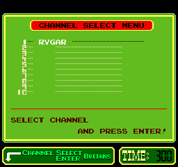 Rygar (PlayChoice-10) select screen