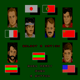 Ping Pong Masters '93 select screen